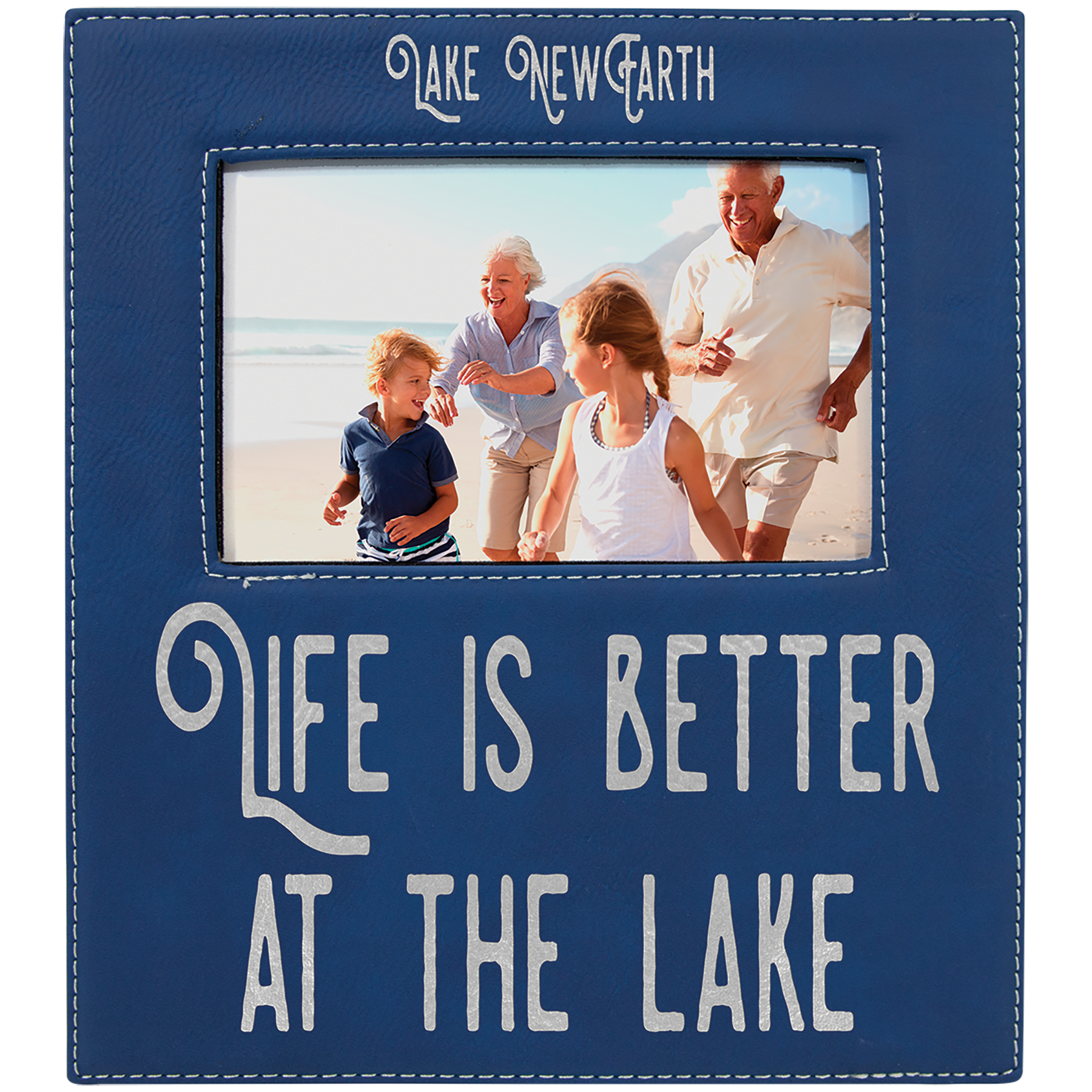 Leatherette Picture Frame with Large Engraving Area