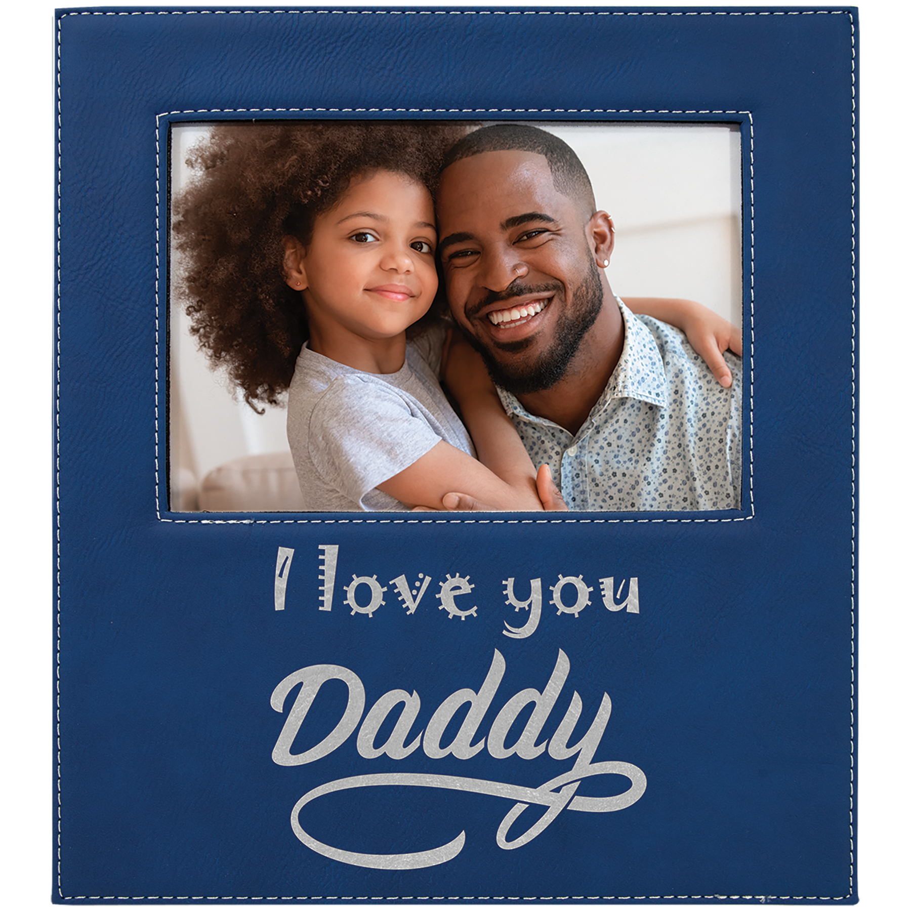 Leatherette Picture Frame with Large Engraving Area