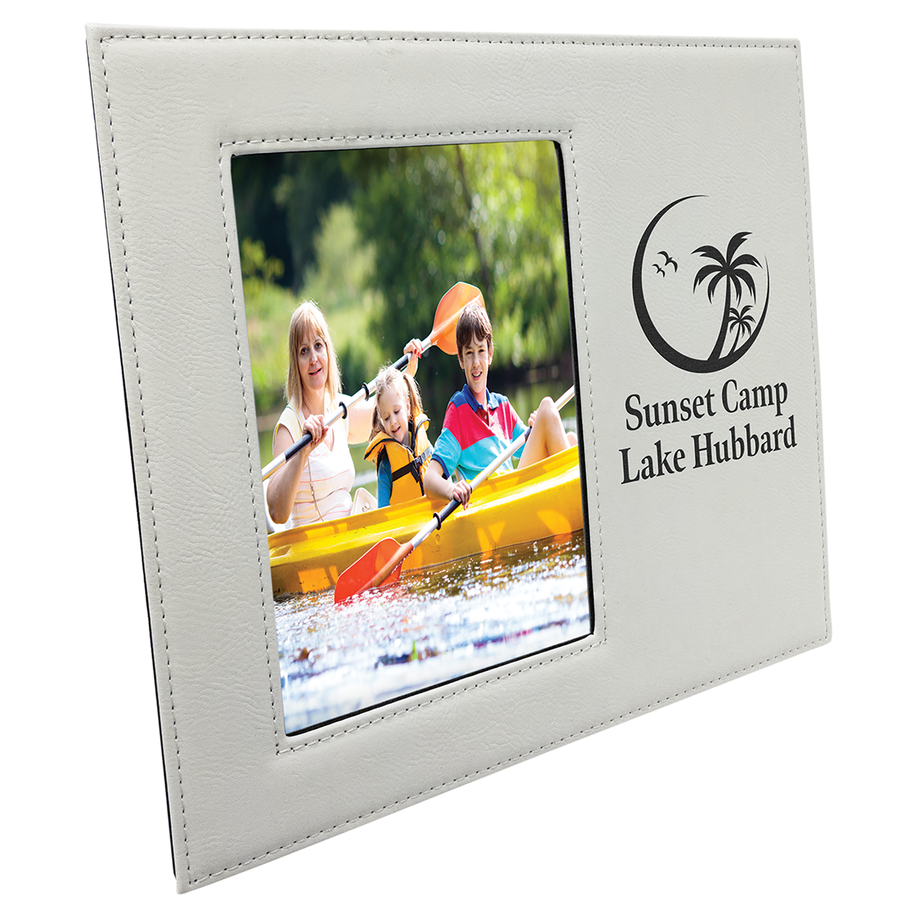 Leatherette Picture Frame with Large Engraving Area