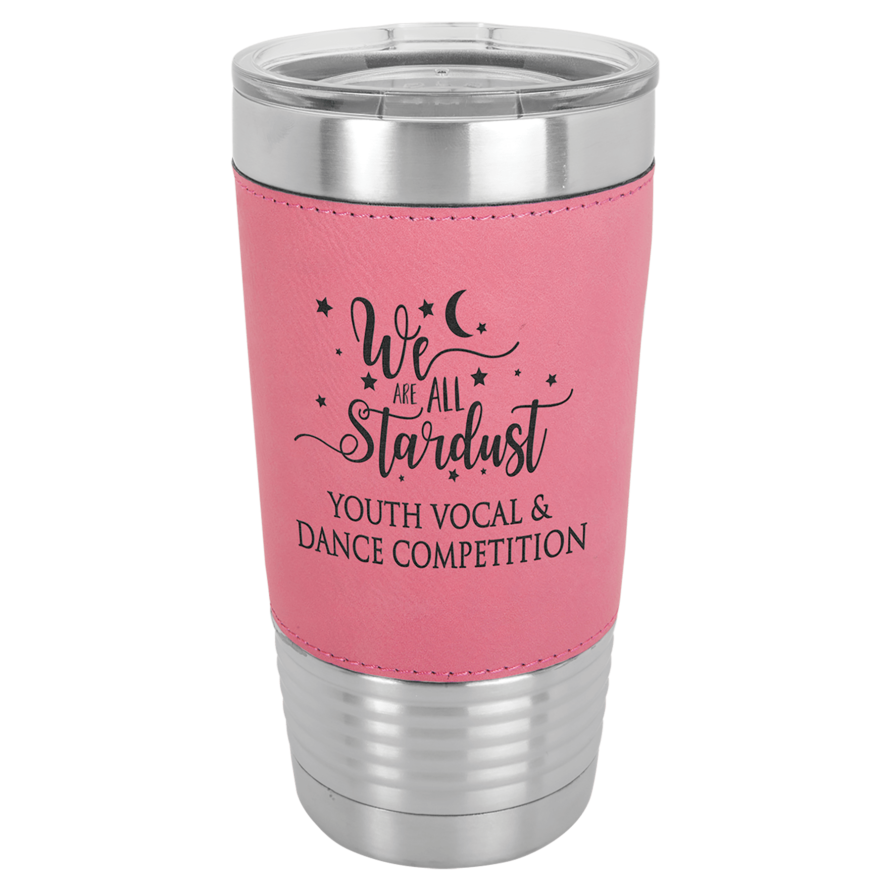20 oz. Laserable Leatherette Tumbler with Clear Lid