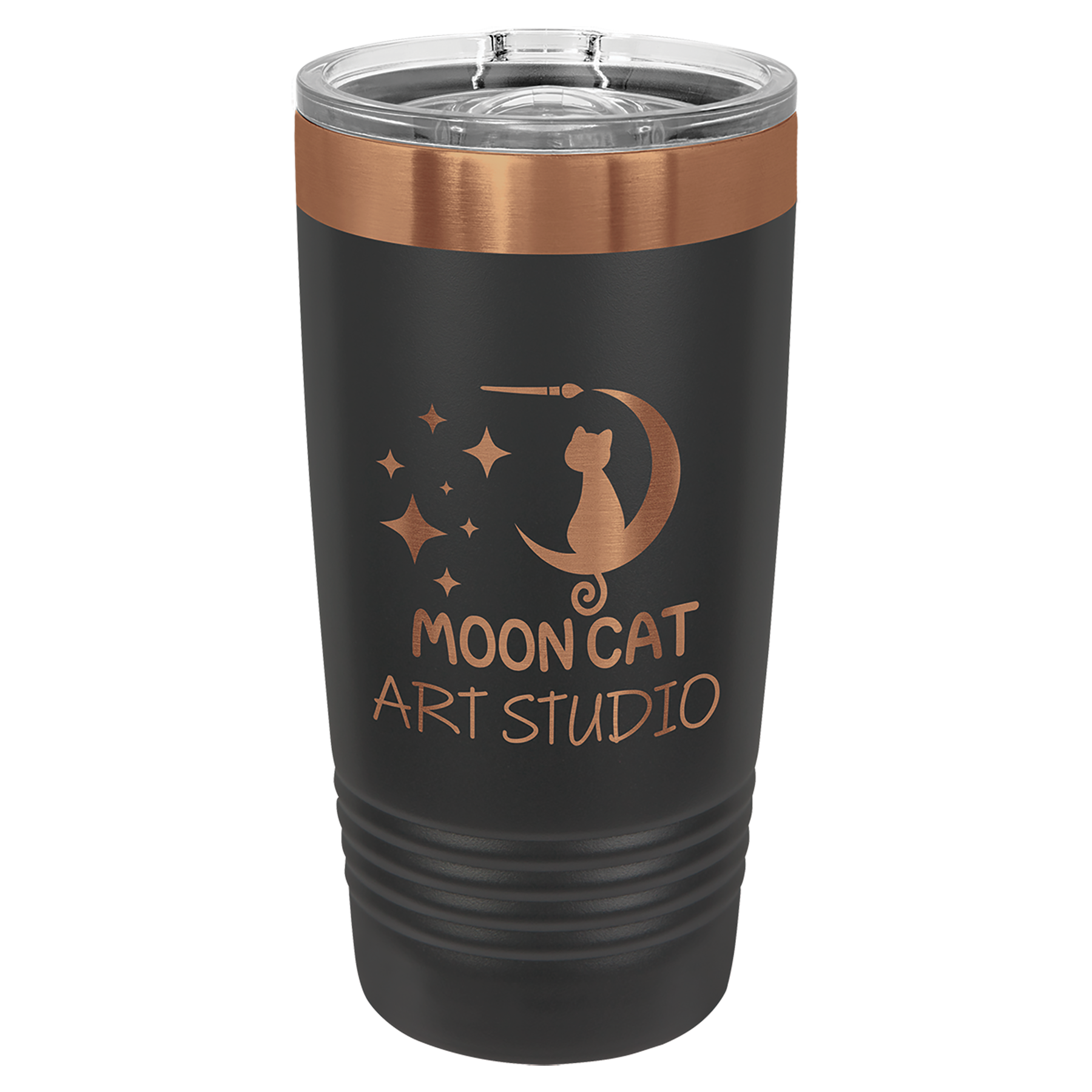 20 oz. Stainless Steel Vacuum Insulated Ringneck Tumbler with Clear Lid