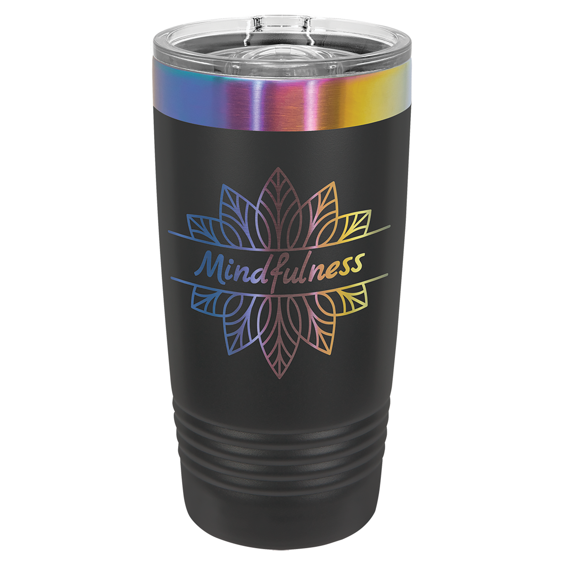 20 oz. Stainless Steel Vacuum Insulated Ringneck Tumbler with Clear Lid