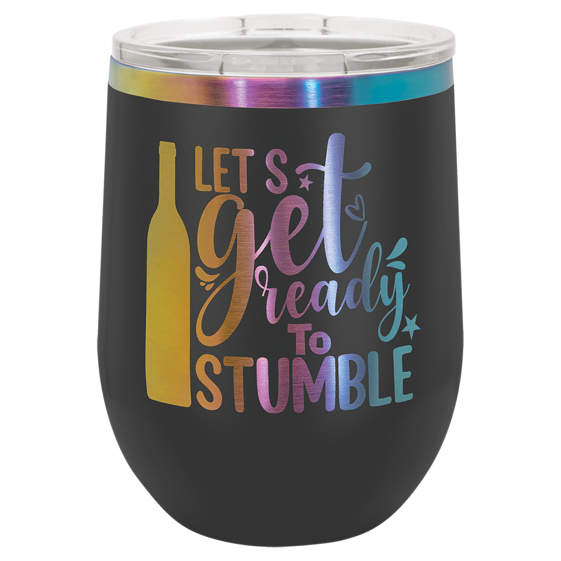 12 oz. Stainless Steel Vacuum Insulated Stemless Wine Tumbler with Lid