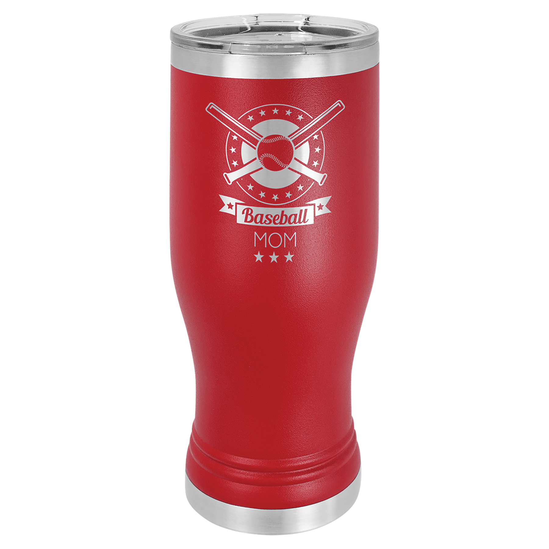 20 oz Stainless Steel Pilsner with Clear Lid