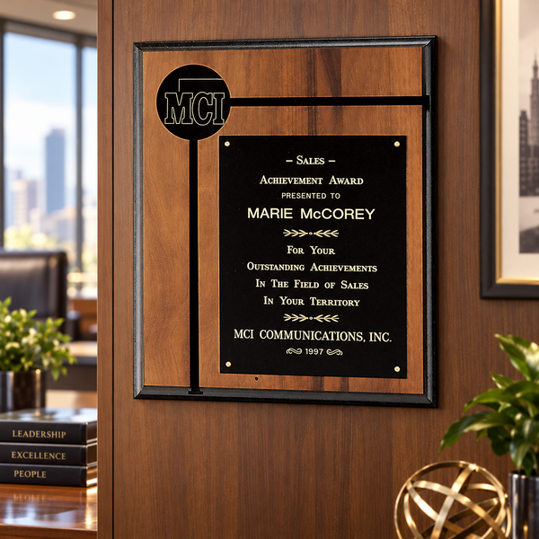 American Walnut Groove Plaque