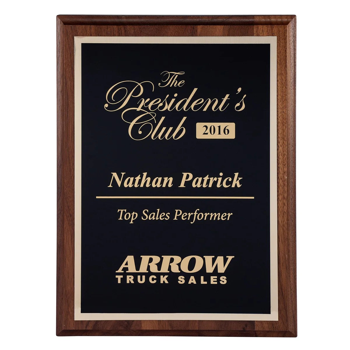 Executive Walnut Plaque with Plate