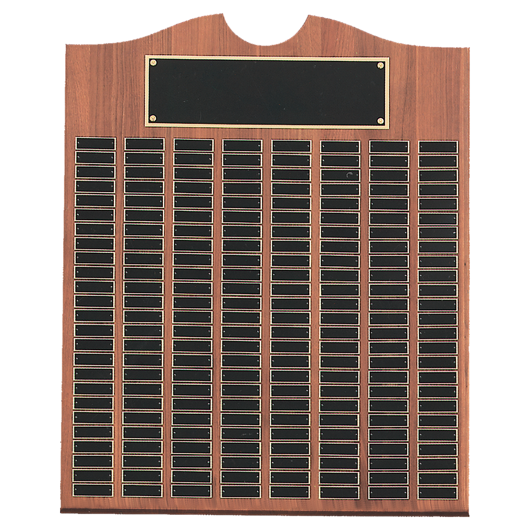 Perpetual Walnut Plaque With Scroll Top
