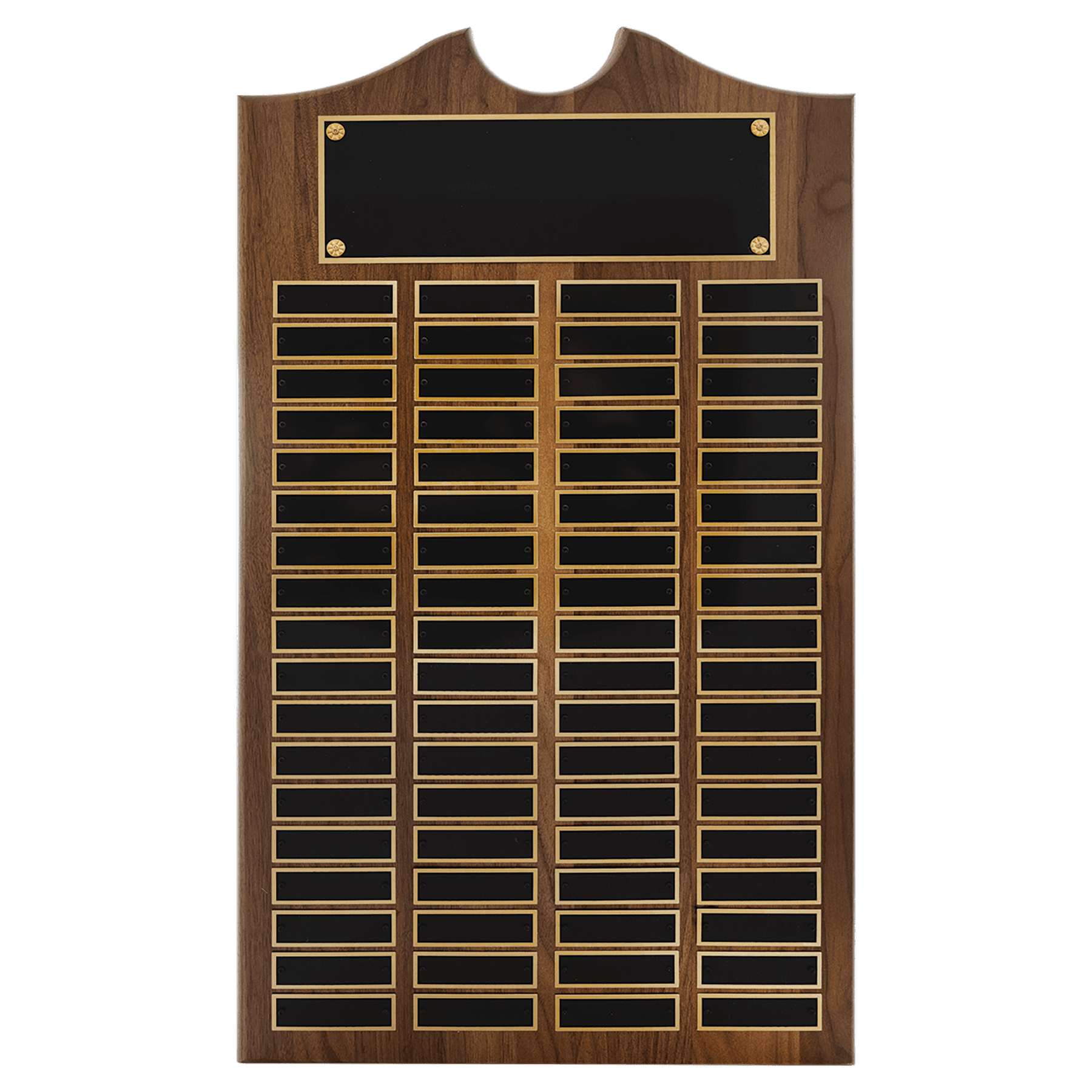 Perpetual Walnut Plaque With Scroll Top
