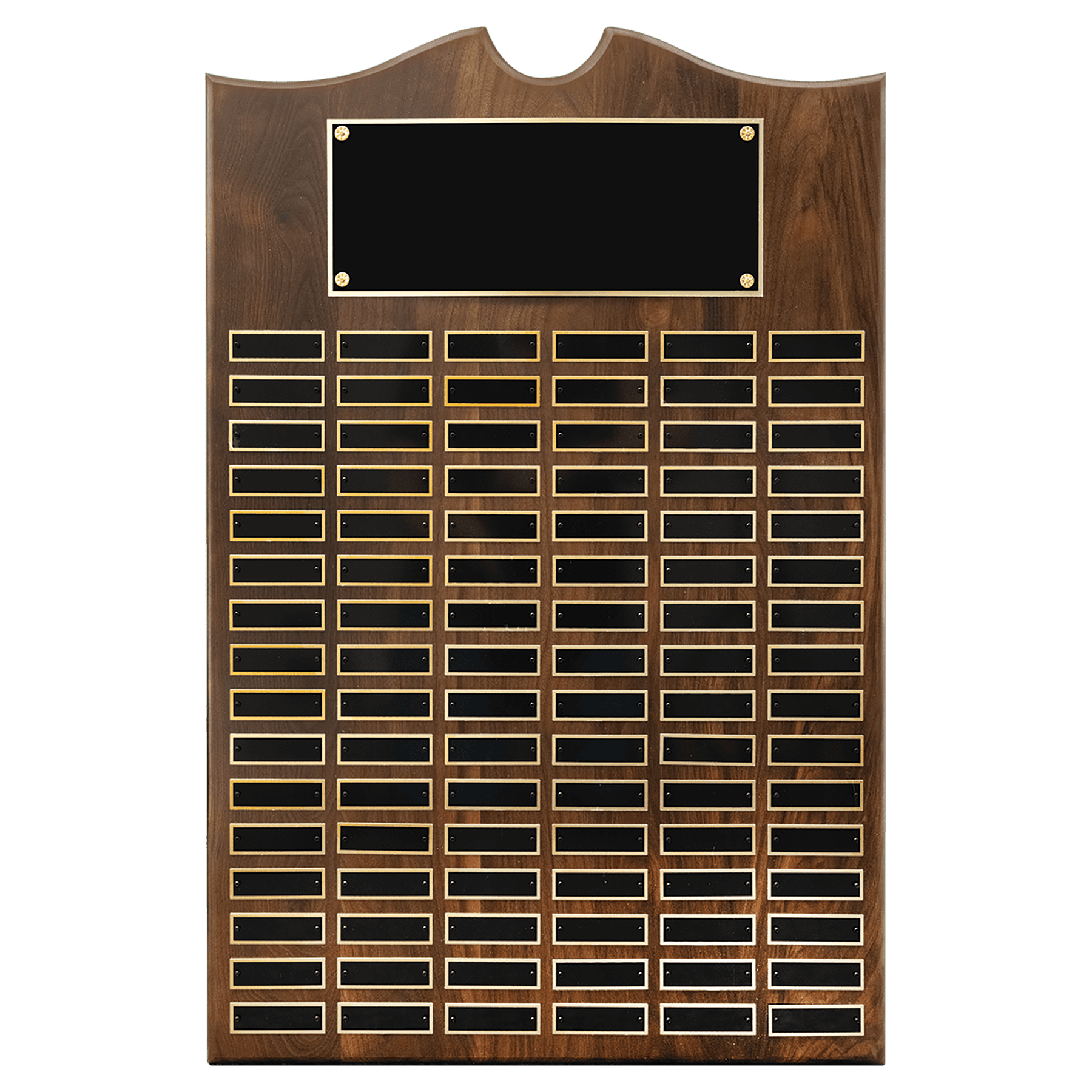 Perpetual Walnut Plaque With Scroll Top