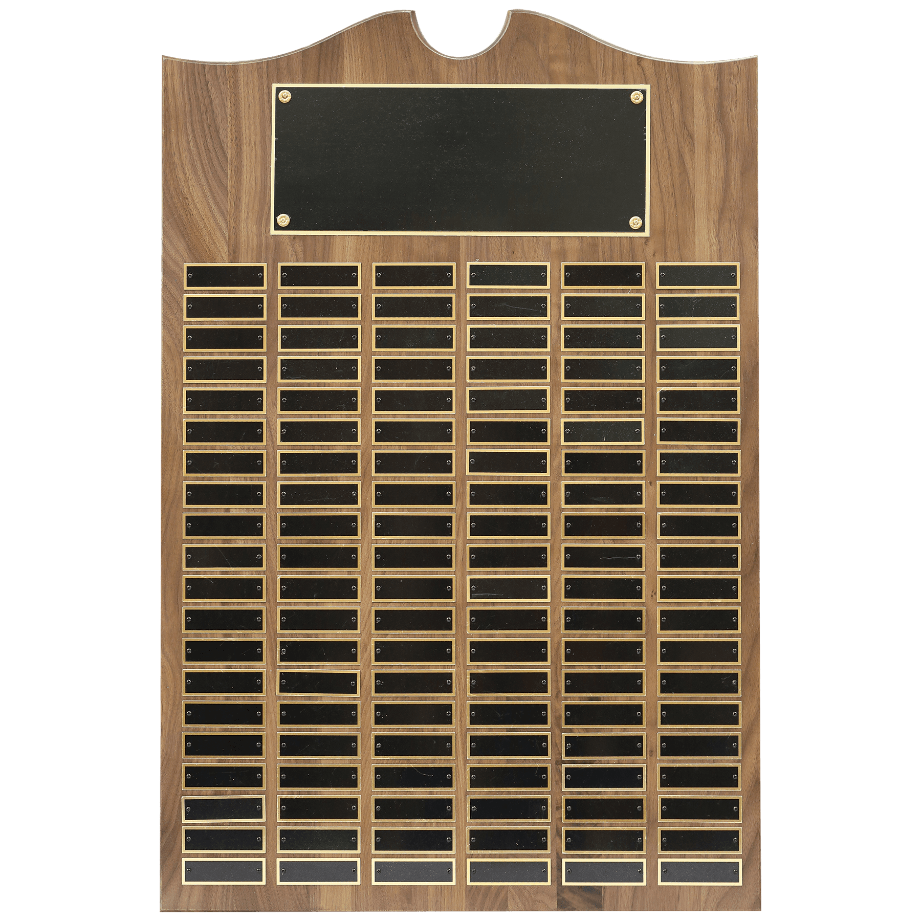 Perpetual Walnut Plaque With Scroll Top