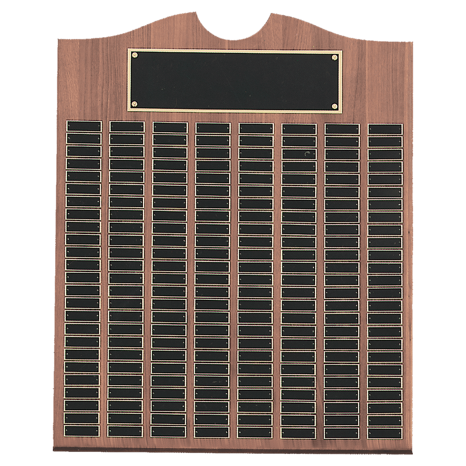 Perpetual Walnut Plaque With Scroll Top