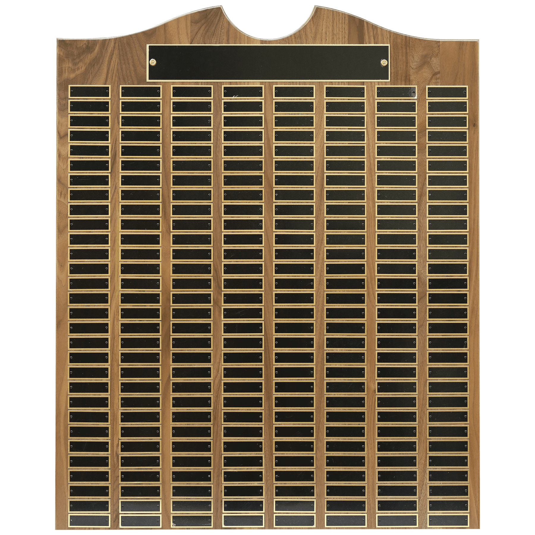 Perpetual Walnut Plaque With Scroll Top