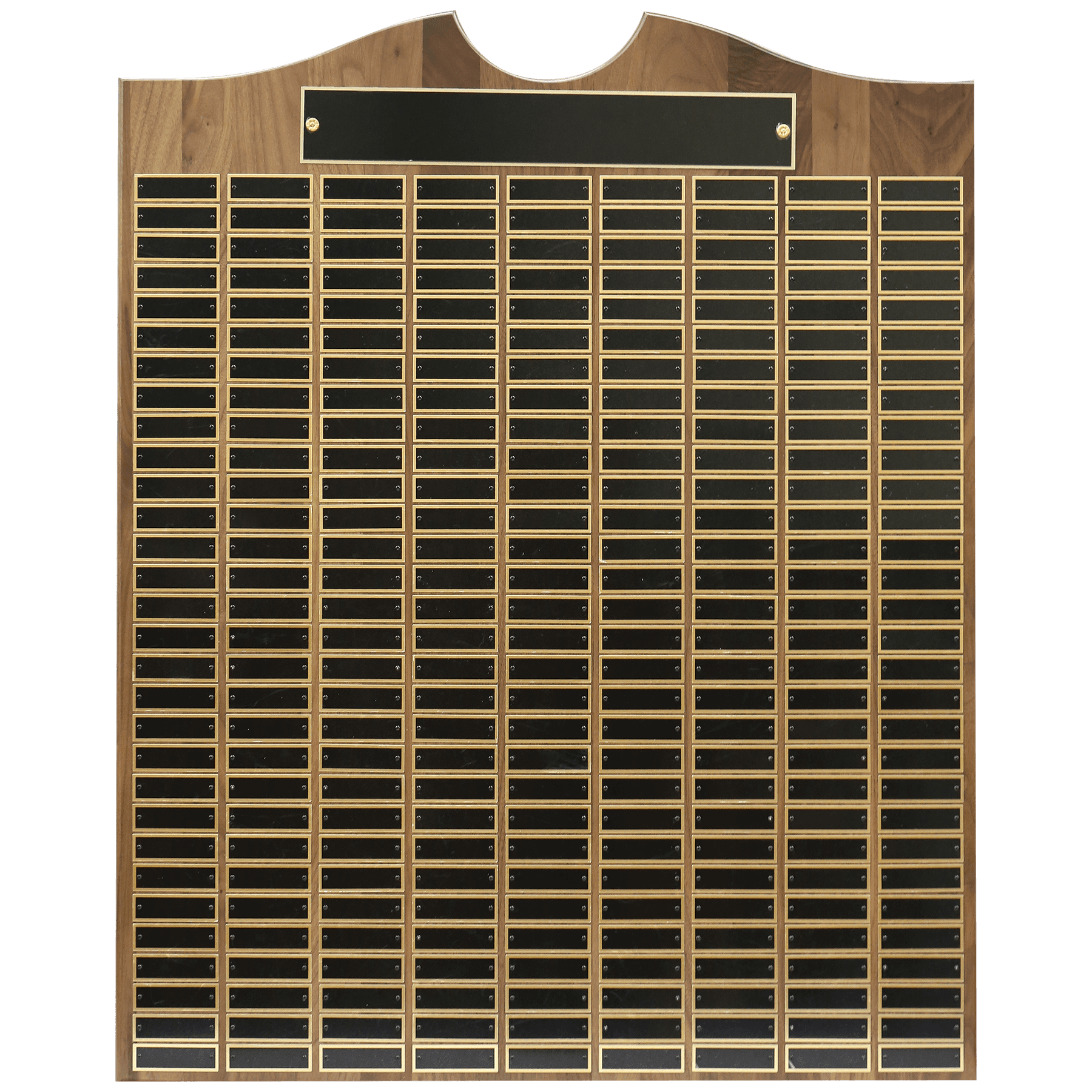 Perpetual Walnut Plaque With Scroll Top