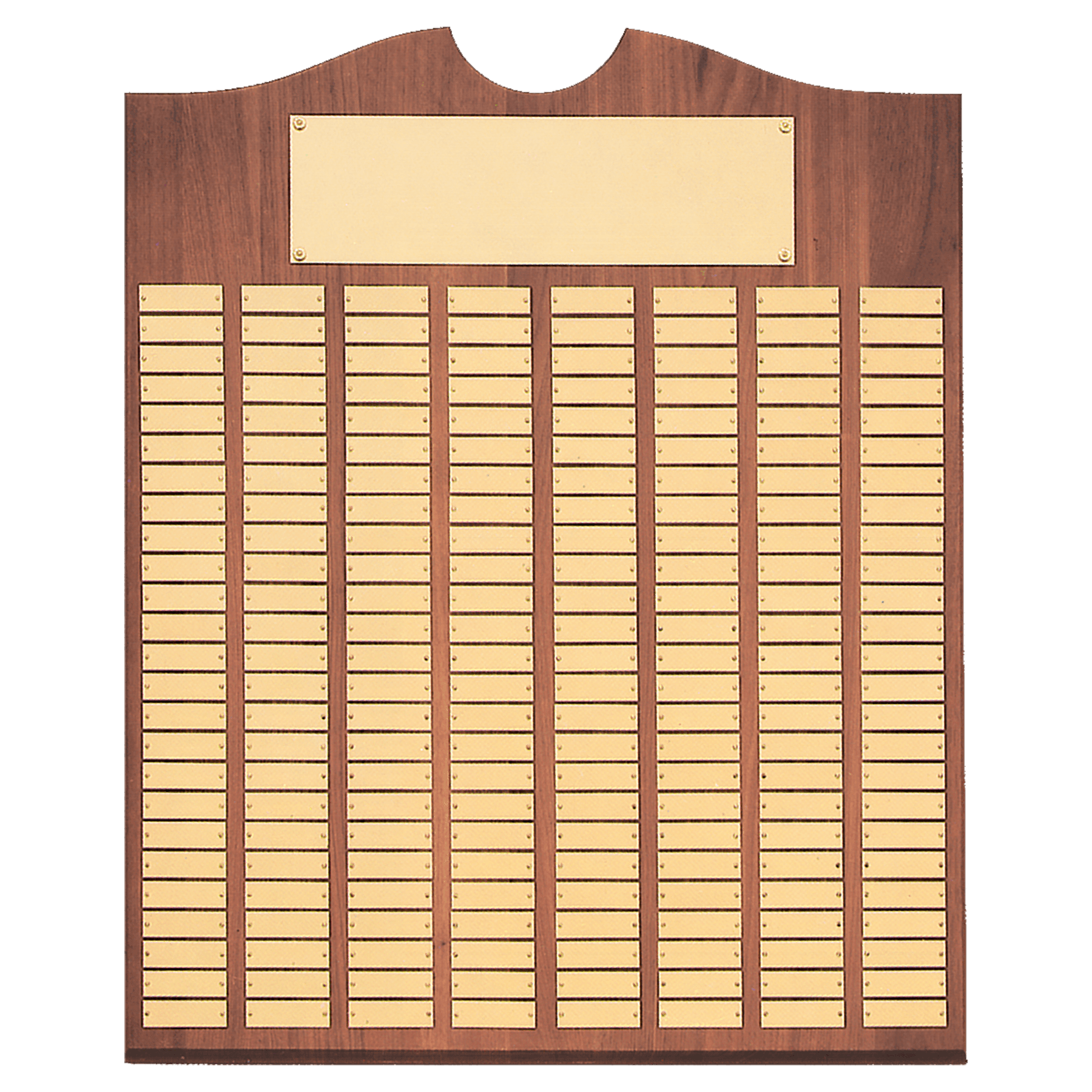 Perpetual Walnut Plaque With Scroll Top