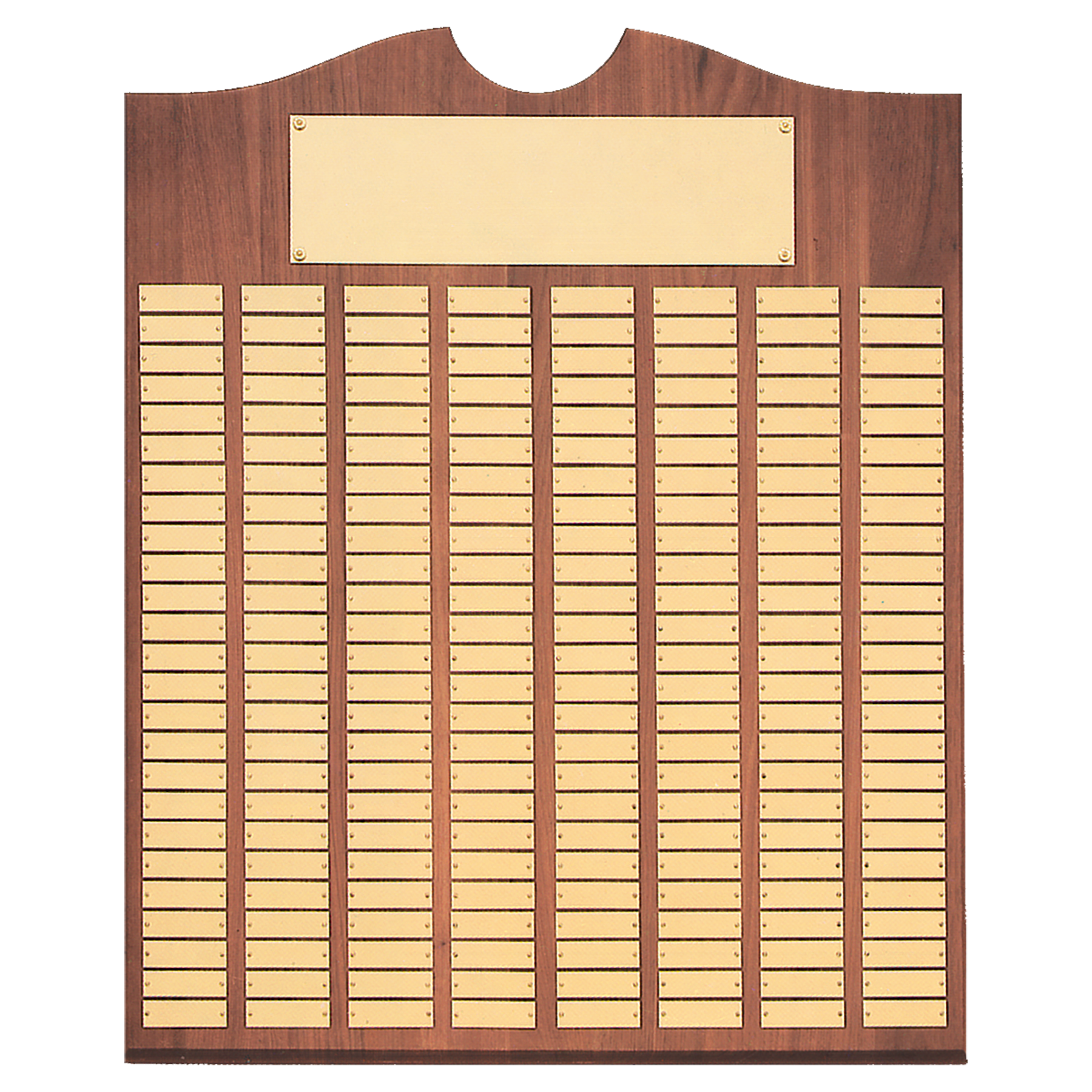 Perpetual Walnut Plaque With Scroll Top