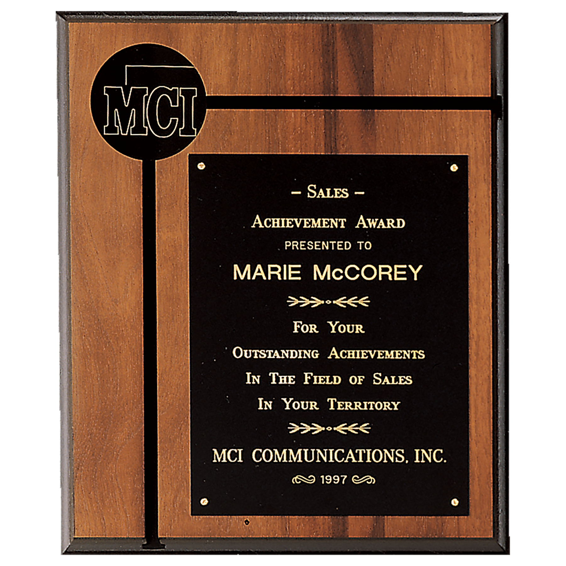 American Walnut Groove Plaque