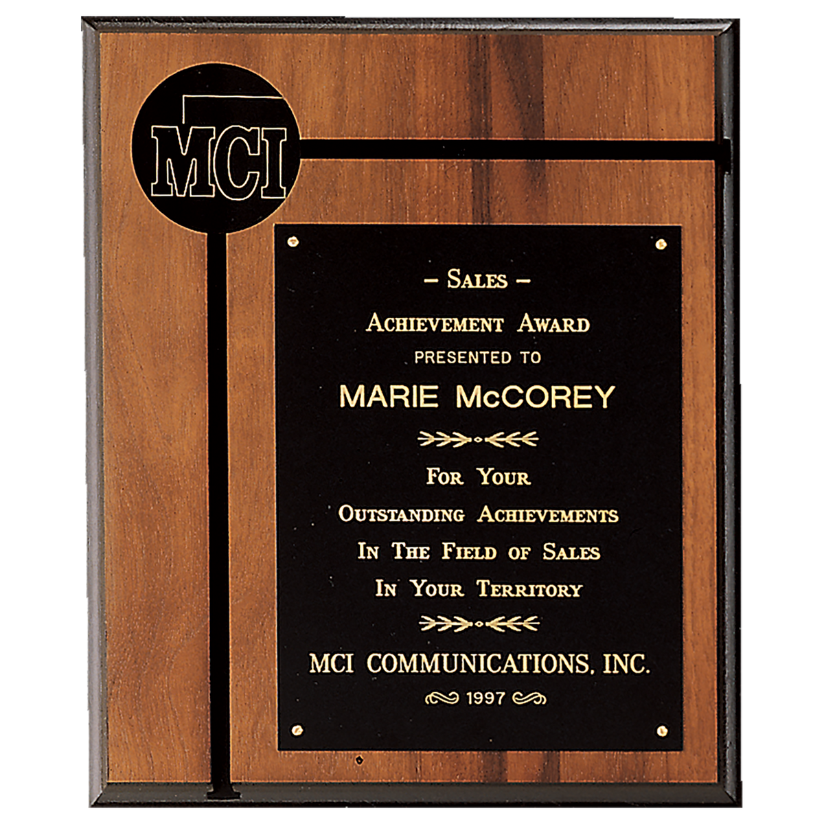 American Walnut Groove Plaque