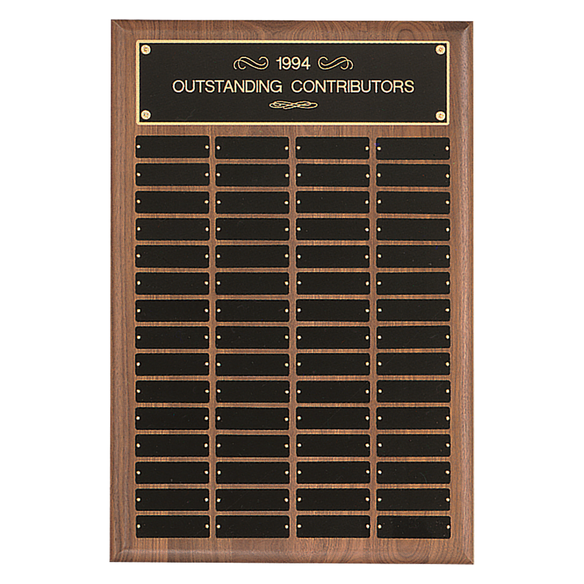 American Walnut Elliptical-Edge Perpetual Plaque