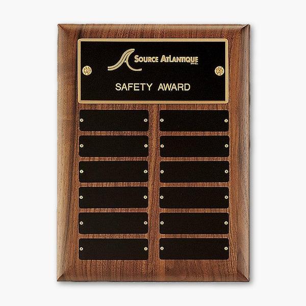 American Walnut Elliptical-Edge Perpetual Plaque