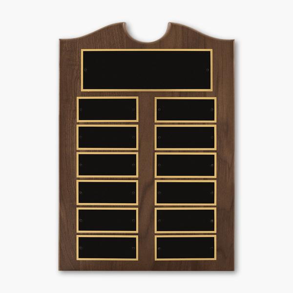 American Walnut Roster Perpetual Plaque