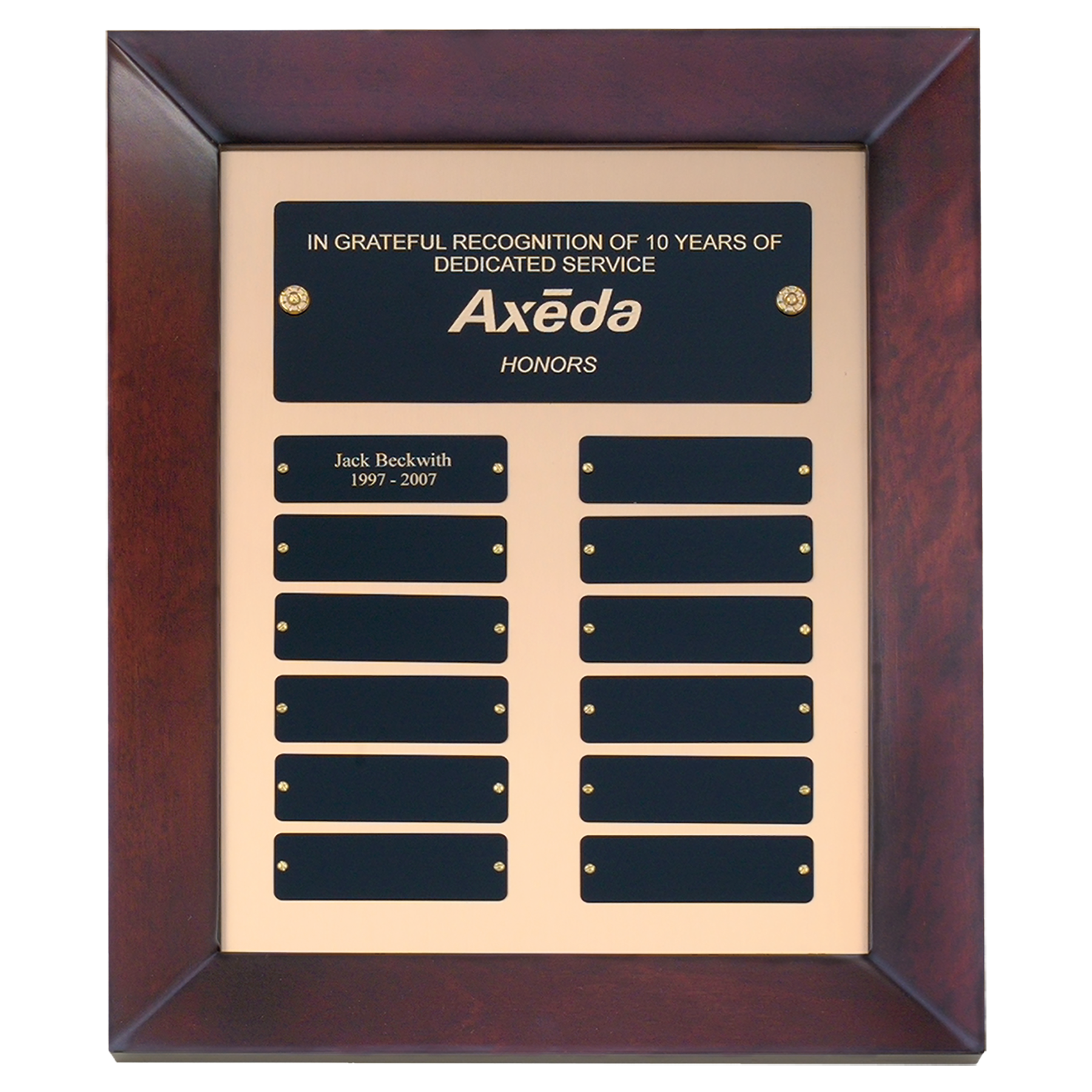 Cherry Finish Wood Frame Perpetual Plaque
