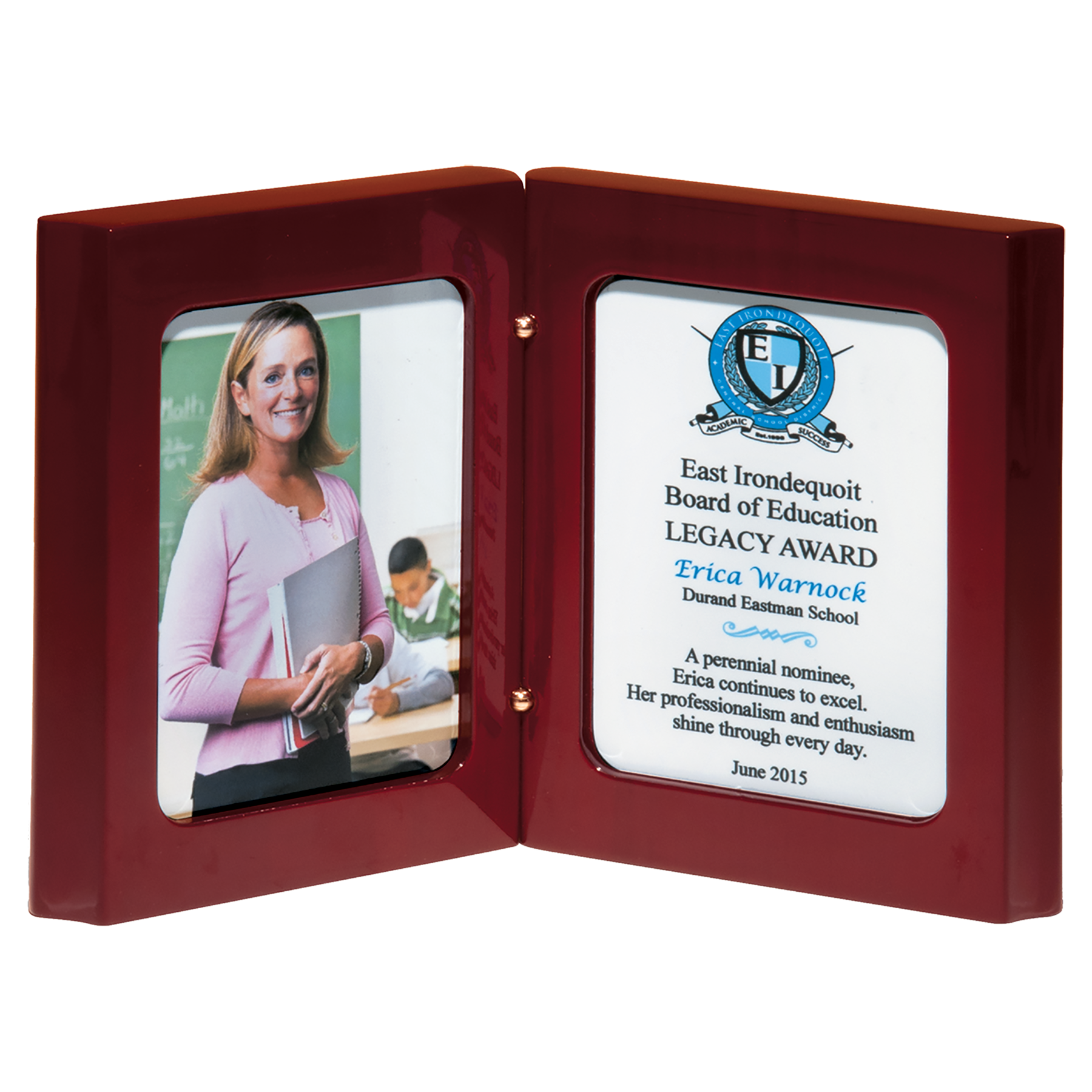 High Gloss Rosewood Book Plaque