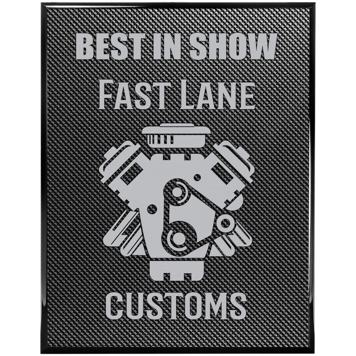 Carbon Fiber Piano Finish Plaque