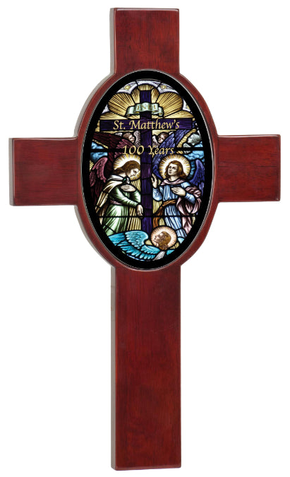 Roseood Cross With Insert