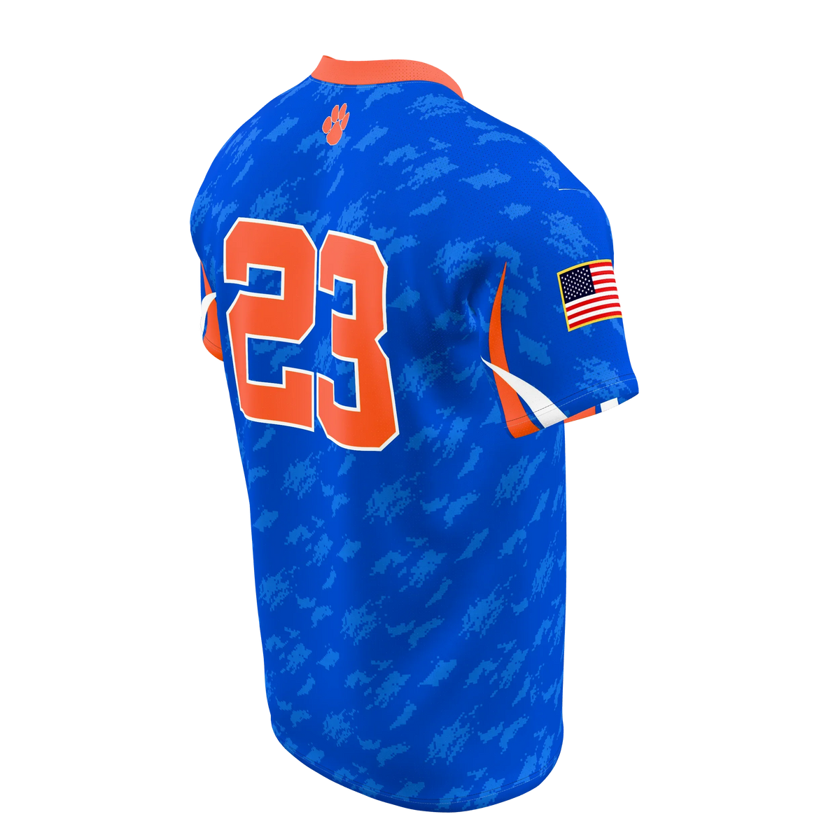 Custom Sublimated Men's Short Sleeve V-Neck T-Shirt — baseball alternate view 6