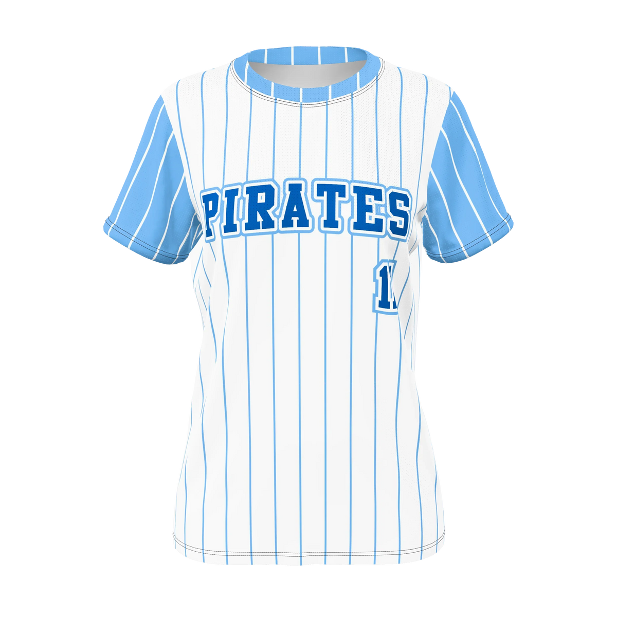 Custom Sublimated Women's Short Sleeve Crew Neck T-Shirt — softball supplier alternate view 1