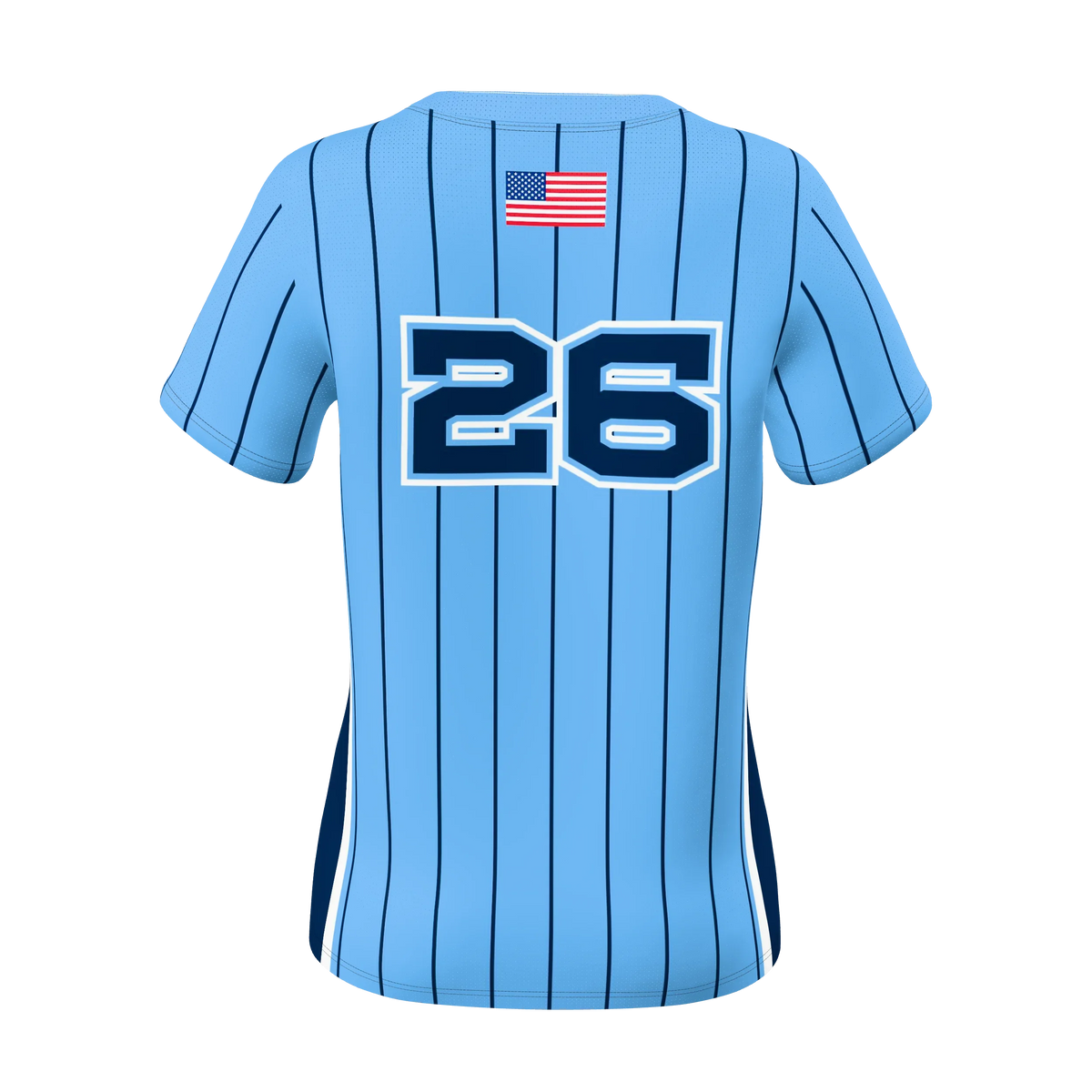 Custom Sublimated Women's Short Sleeve V-Neck T-Shirt — softball supplier alternate view 4