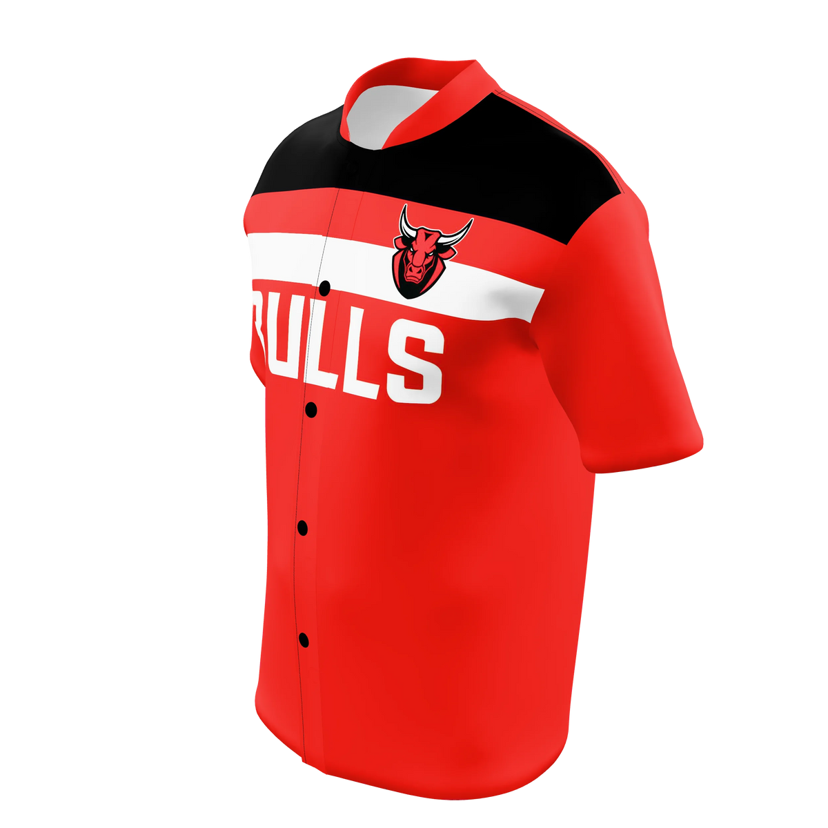 Custom Sublimated Men's & Youth Short Sleeve Snap-Front Warm-Up Shirt — PR390 supplier view 2