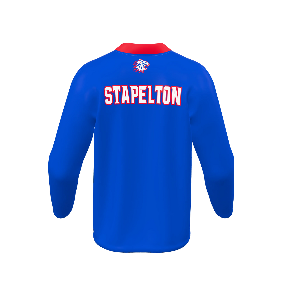 Custom Sublimated Men's & Youth Long Sleeve Snap-Front Warm-Up Shirt — PR416 supplier view 4