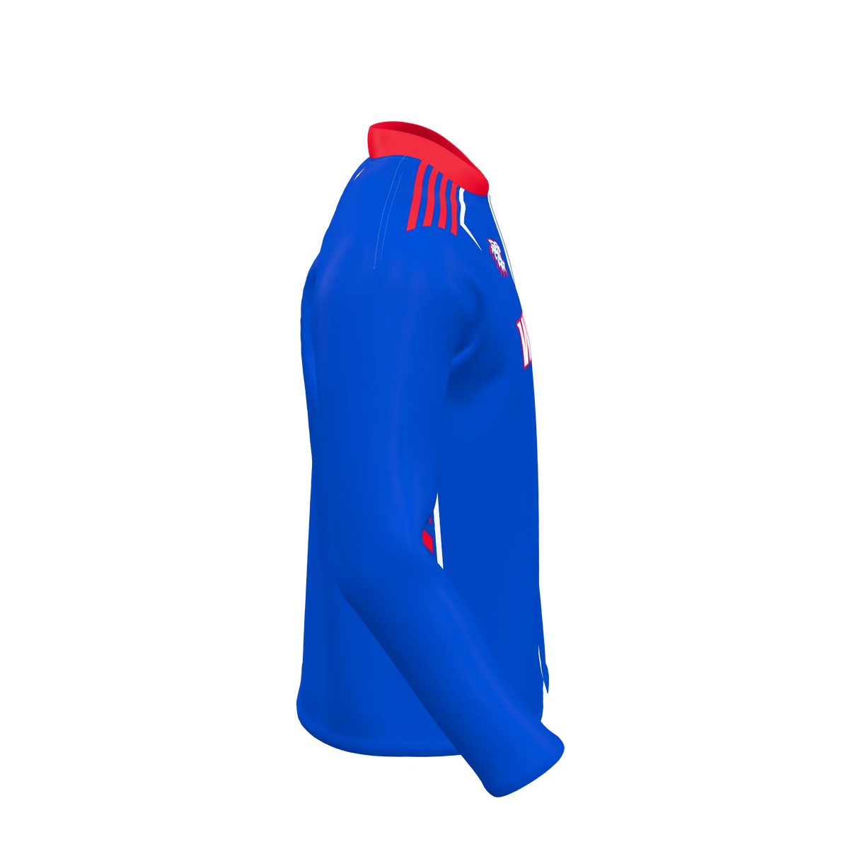 Custom Sublimated Men's & Youth Long Sleeve Snap-Front Warm-Up Shirt — PR416 supplier view 7