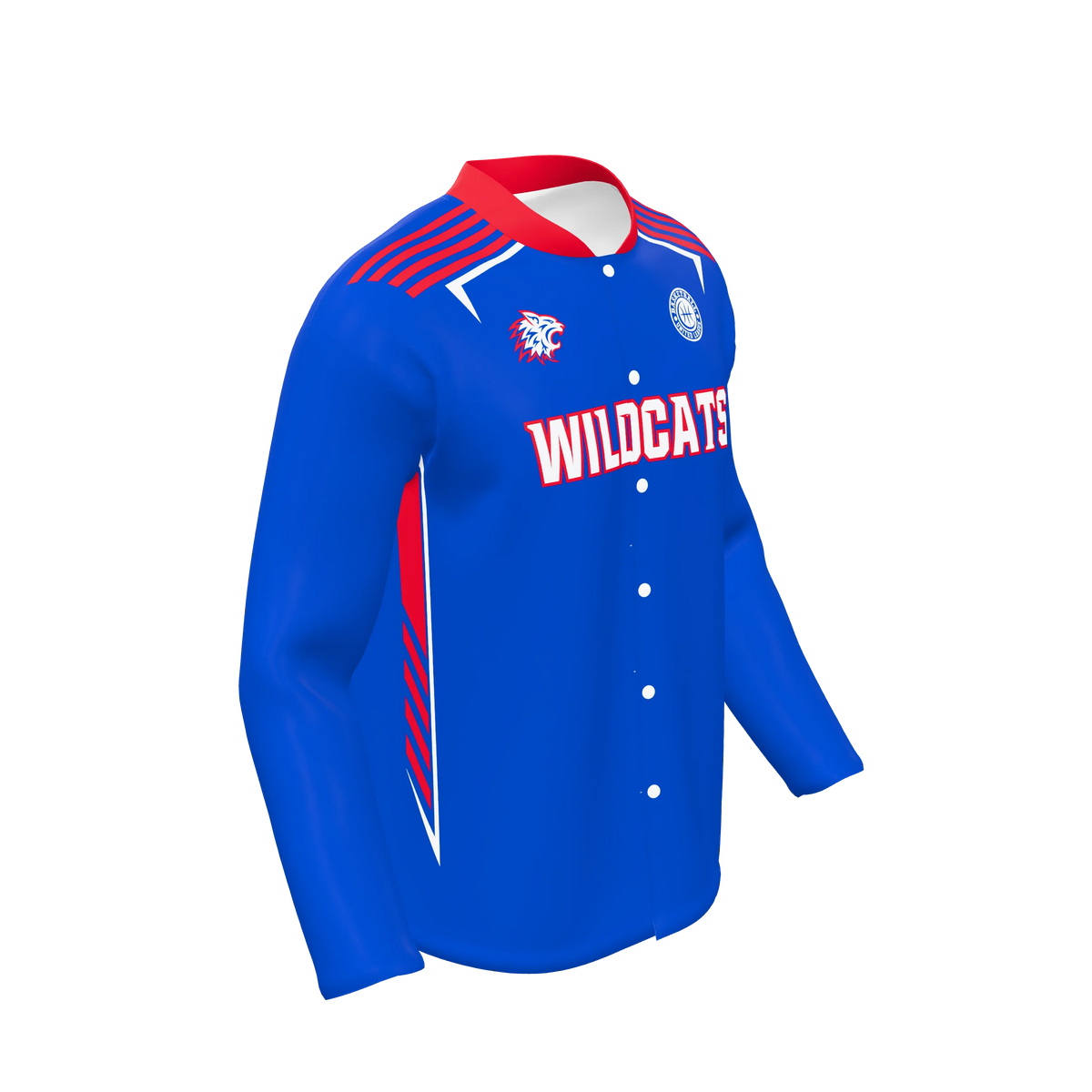 Custom Sublimated Men's & Youth Long Sleeve Snap-Front Warm-Up Shirt — PR416 supplier view 8