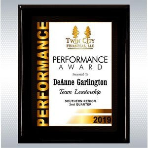 Executive Ebony Finish Plaque With Plate