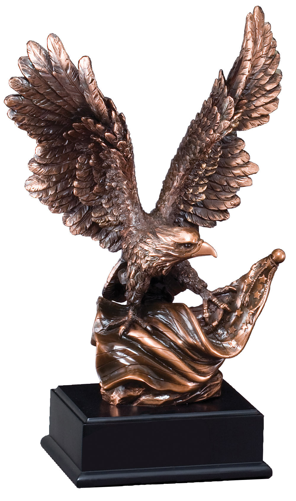 Bronze Eagle With Flag