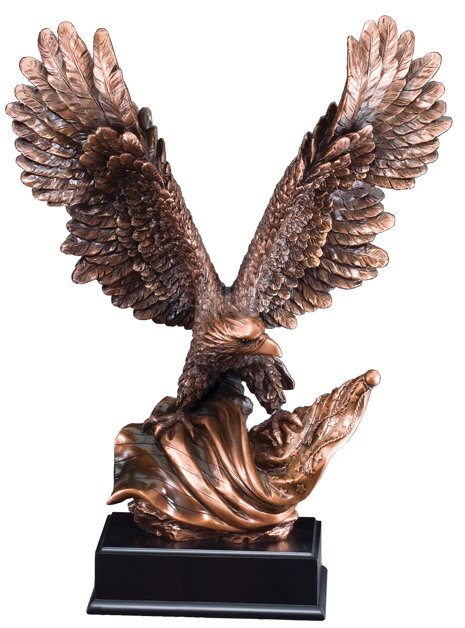 Bronze Eagle With Flag