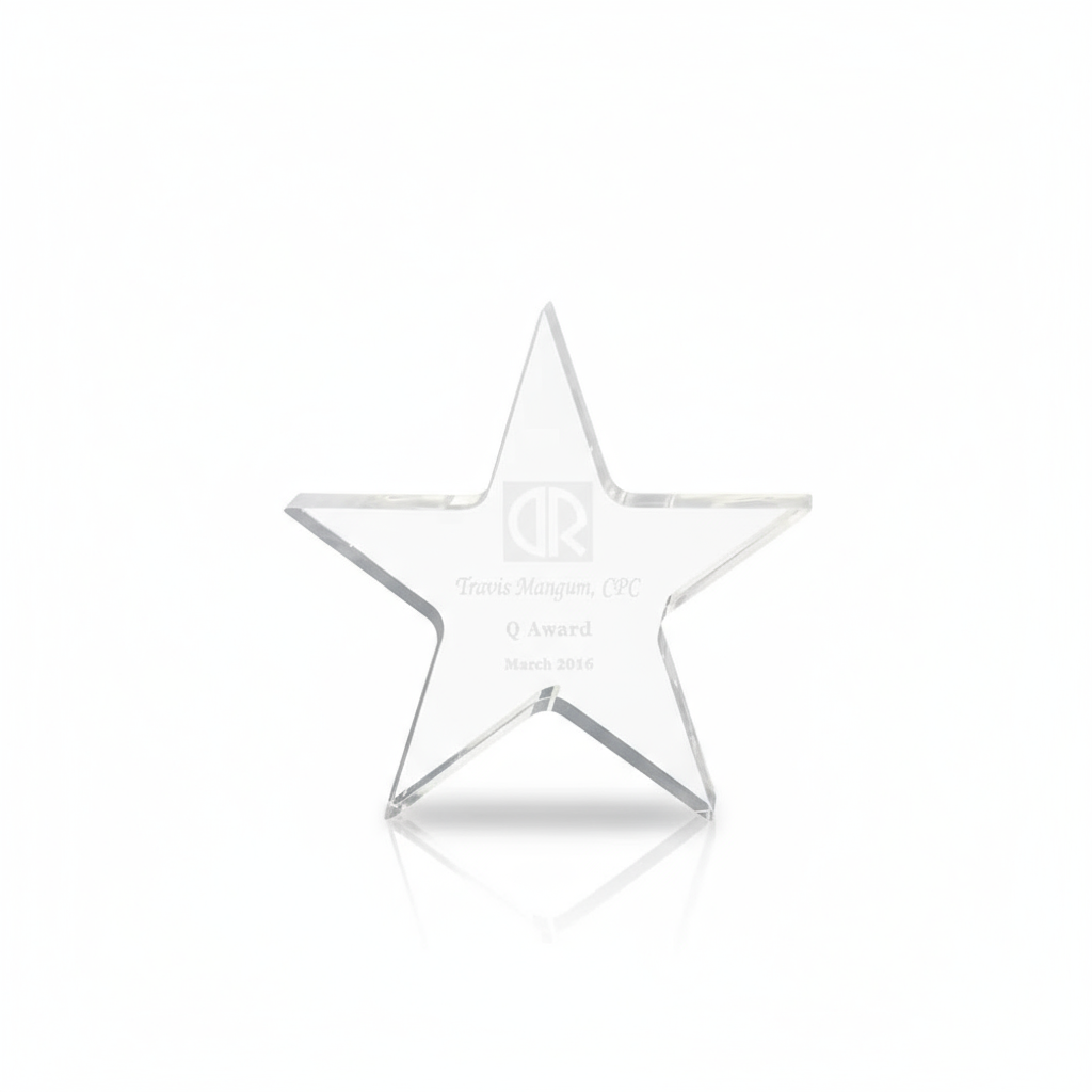 Acrylic Star Performer Paperweight