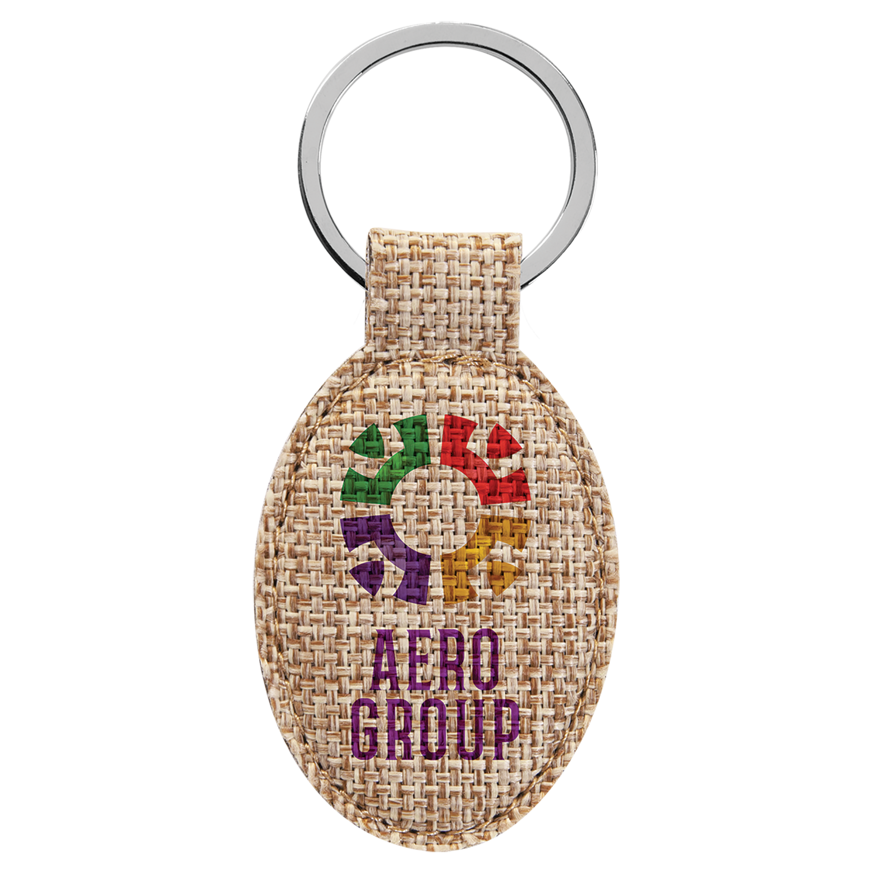 Laserable Leatherette Keychain