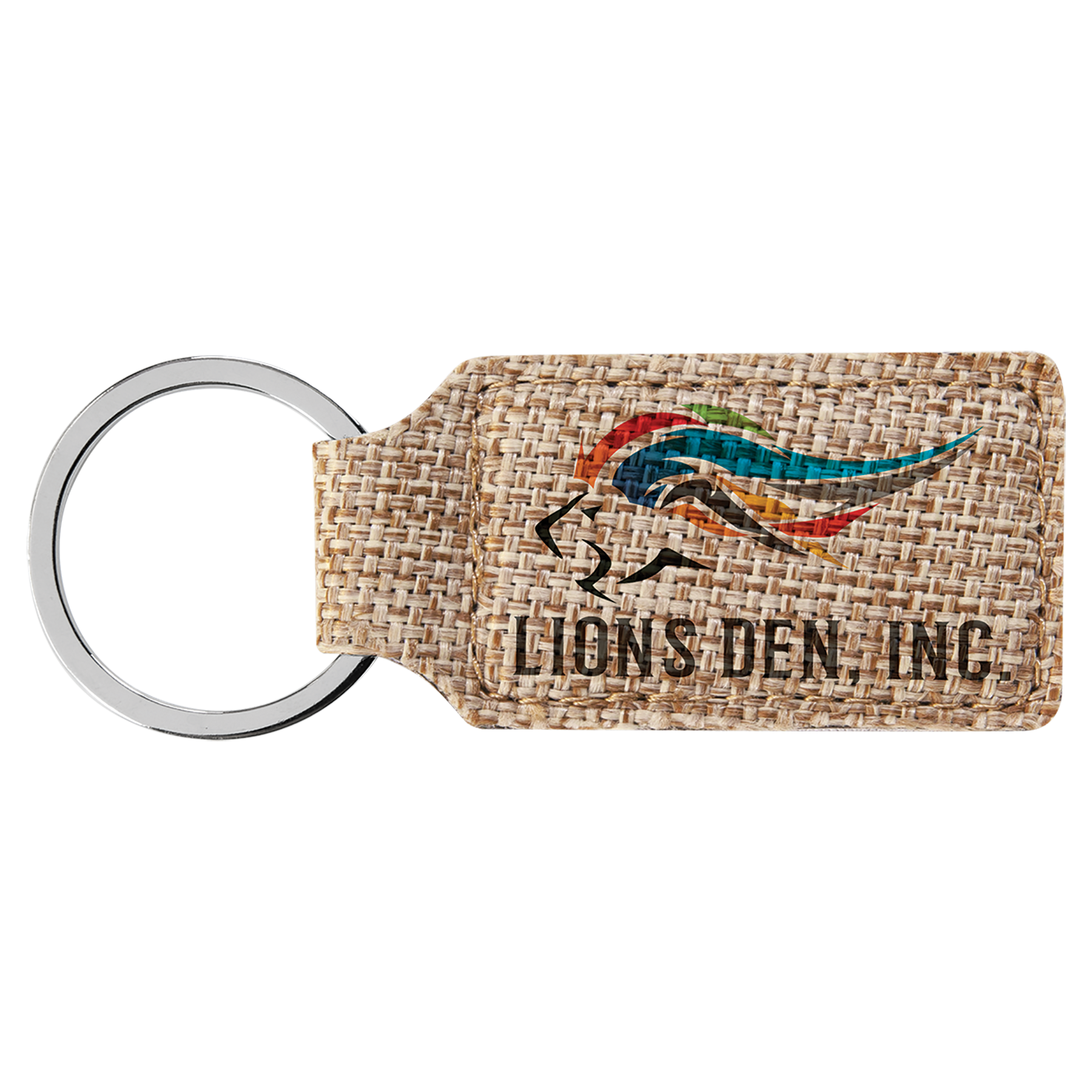 Laserable Leatherette Keychain