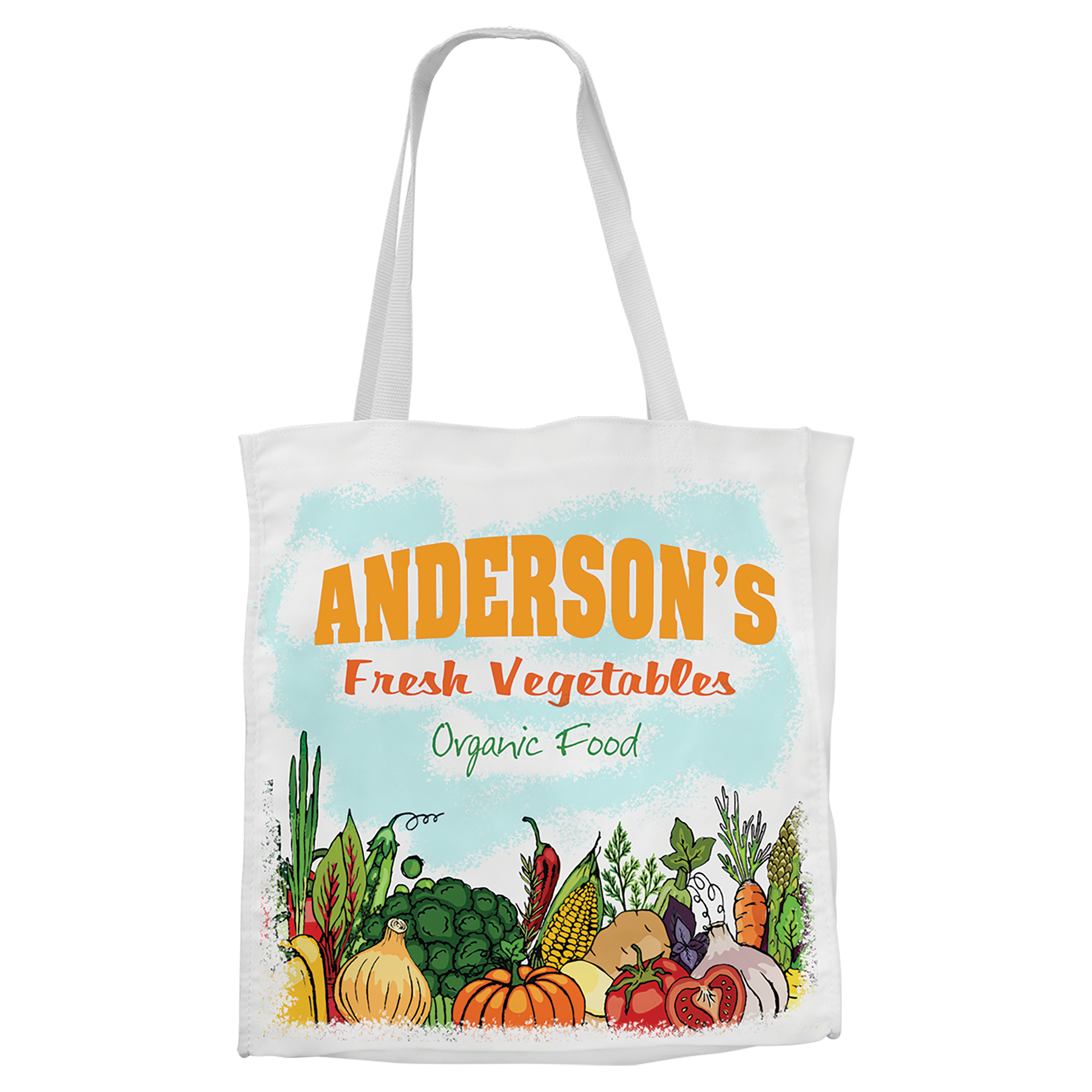 White Canvas Full Color Gift Bag