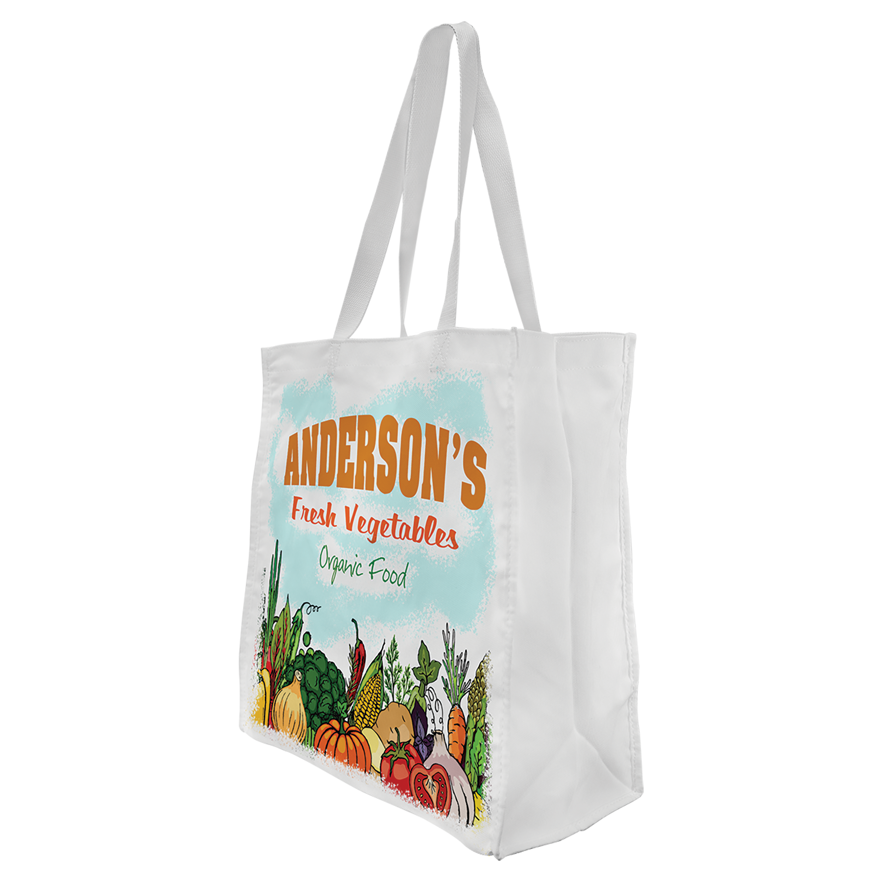 White Canvas Full Color Gift Bag