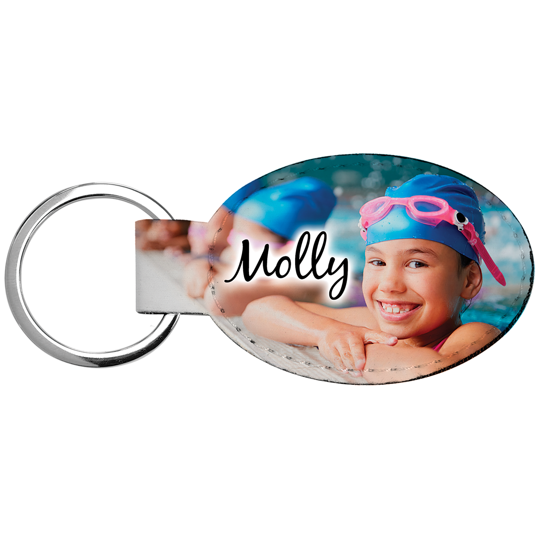 Laserable Leatherette Keychain