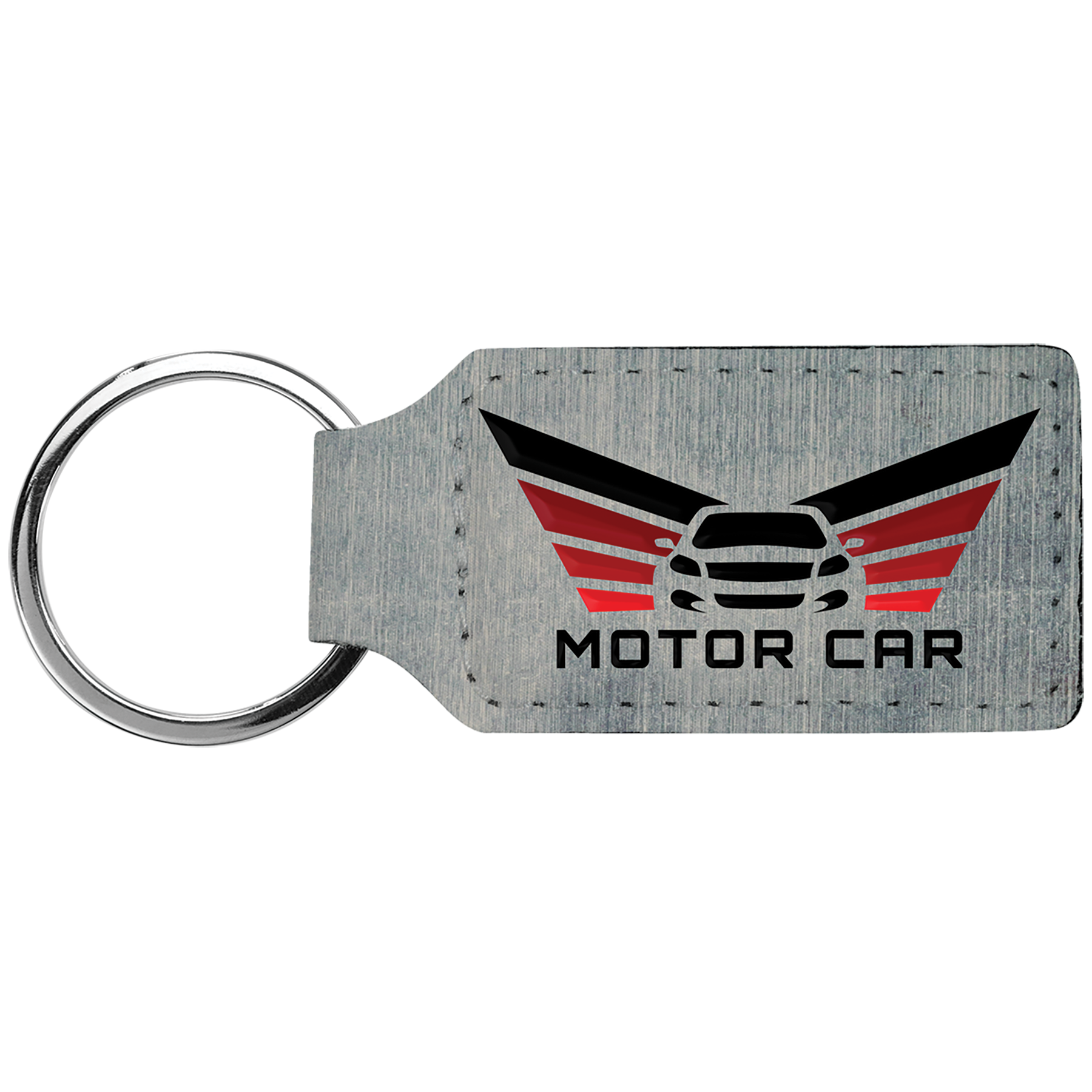 Laserable Leatherette Keychain