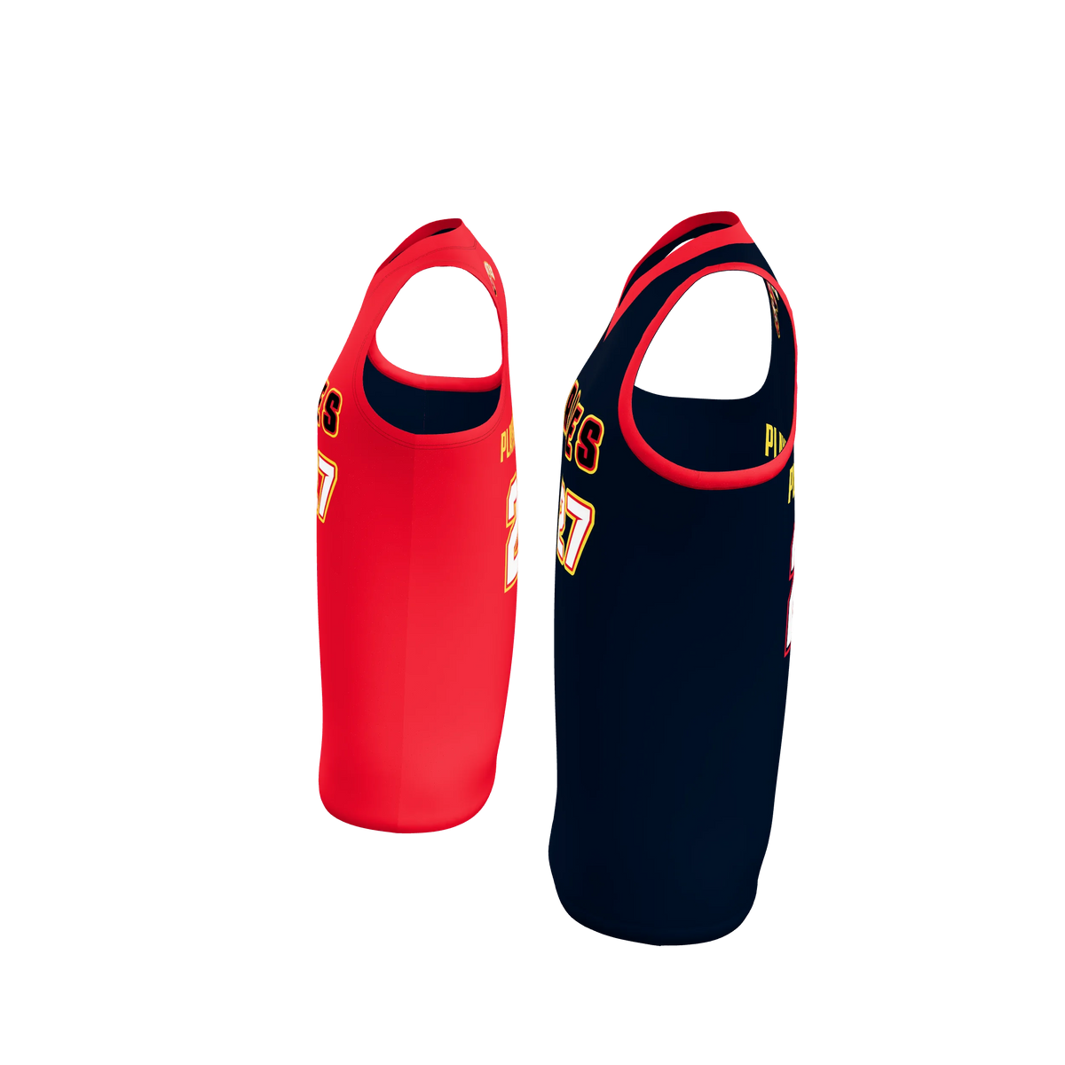 Custom Sublimated Women's & Girls' Single-Ply Reversible Sleeveless V-Neck Softball Jersey — supplier view 3