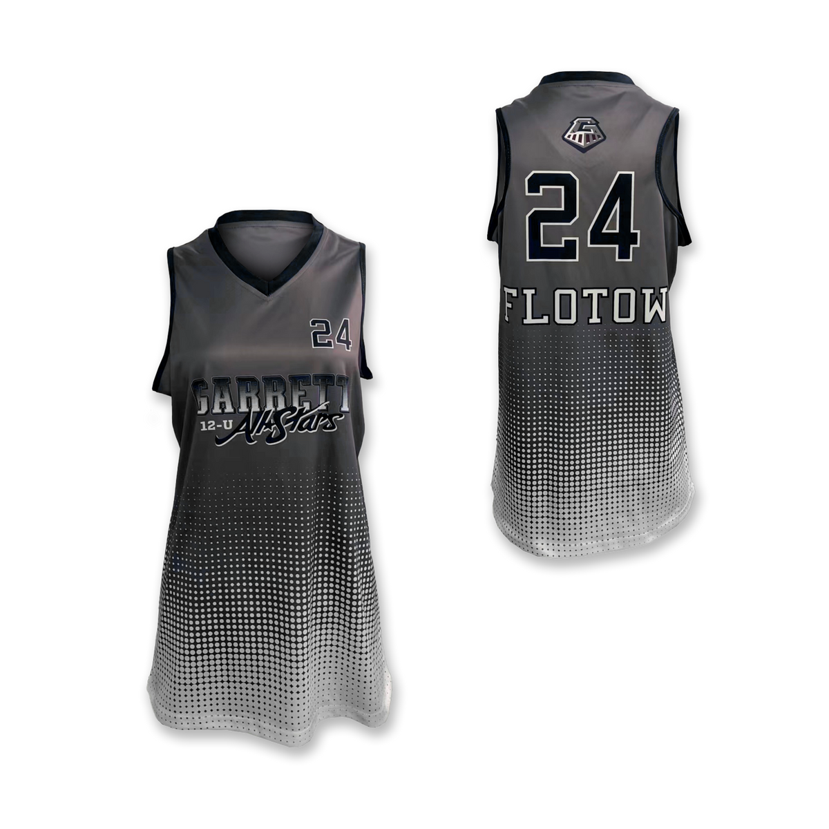 Custom Sublimated Women's & Girls' Sleeveless V-Neck Softball Jersey — supplier alternate design