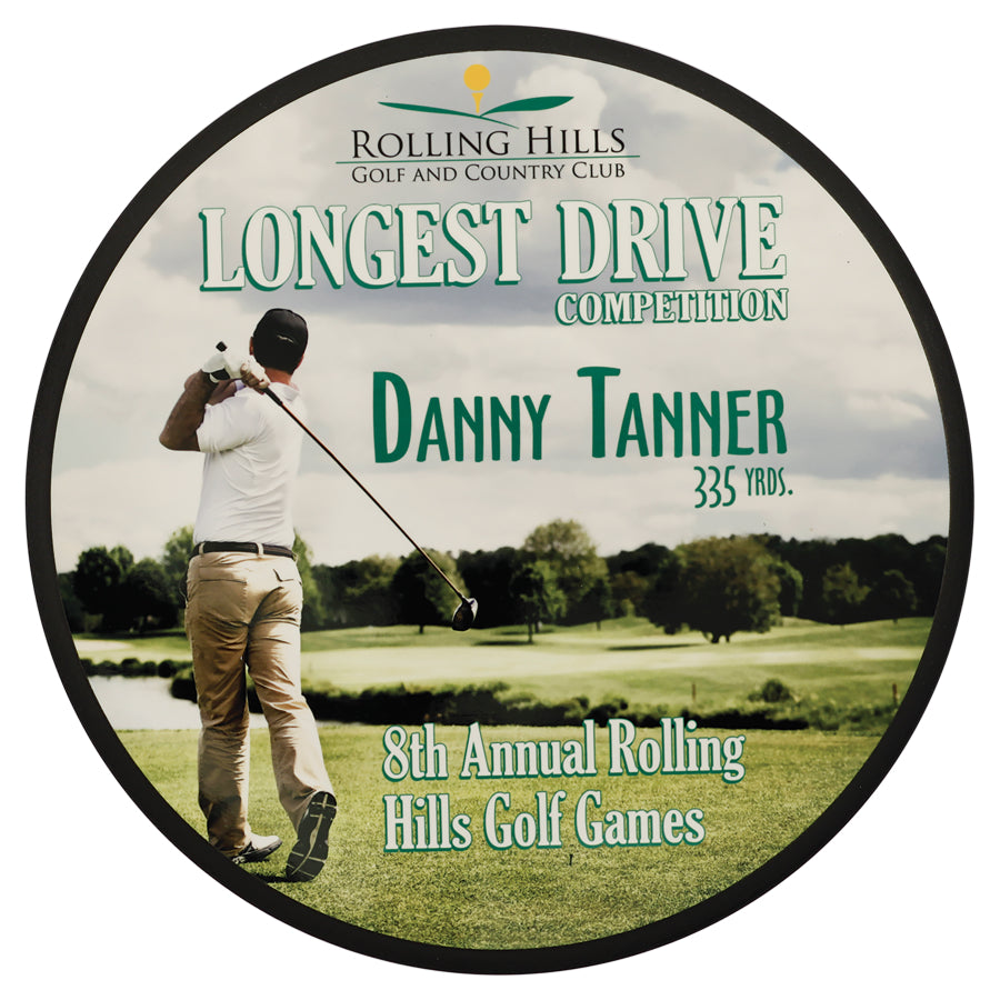 ROUND Plaque with Black Edge