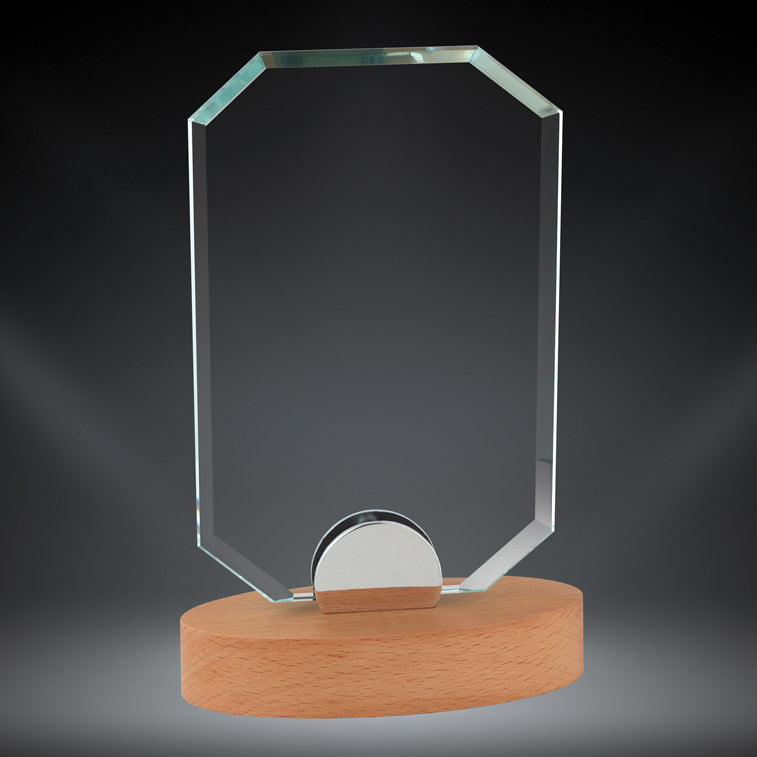 Westin Glass with Wood & Metal Base