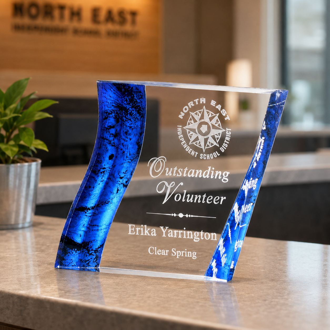 Colored Angled Acrylic Paperweight
